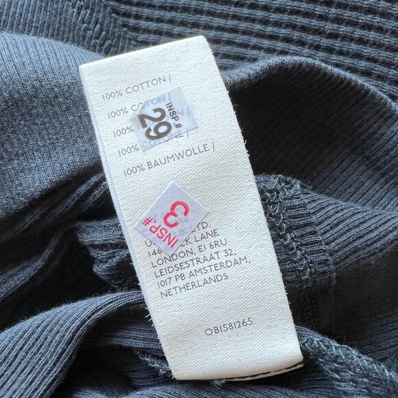 Free People Shirt Santa Clara Womens Small Thermal Oversized Black - Picture 11 of 11